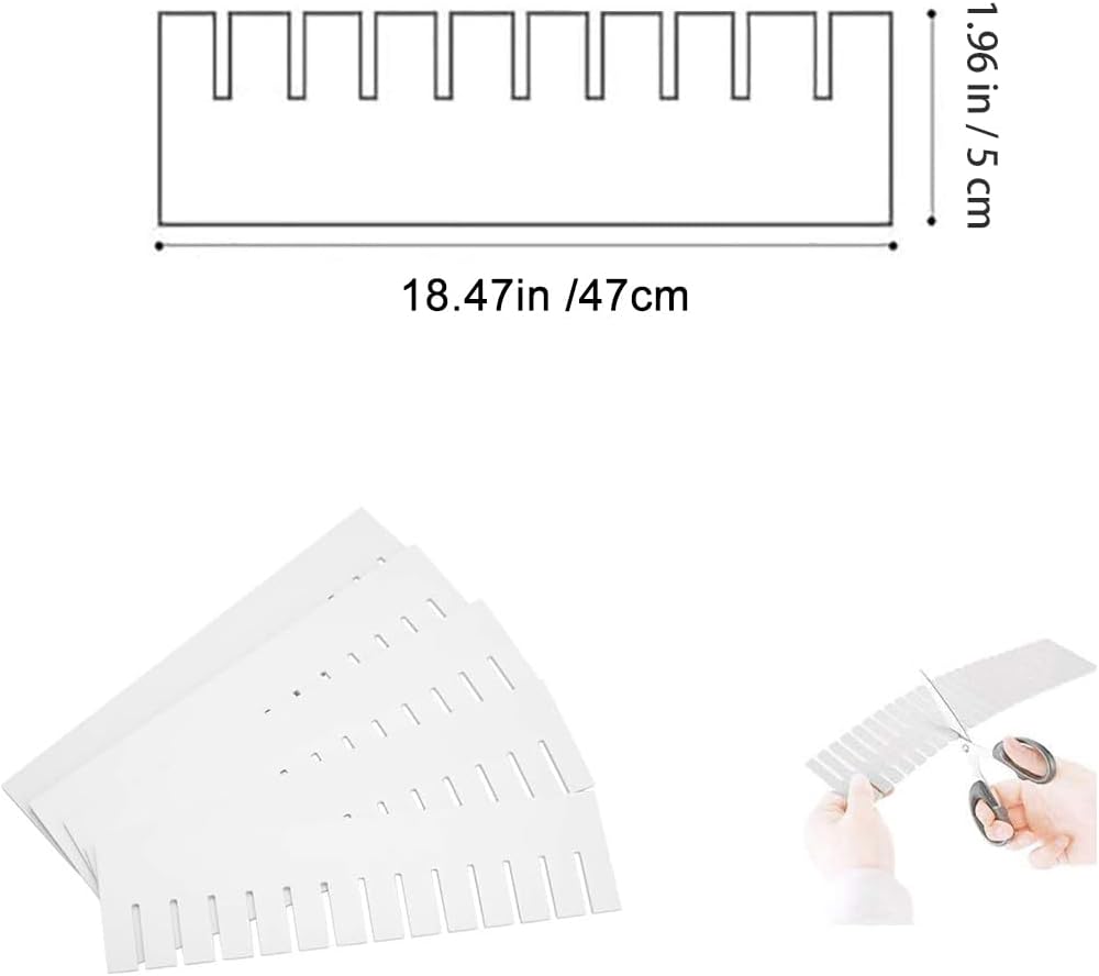 TOPBATHY Stück Schubladenteiler 47 x 9 cm, verstellbarer Schubladen-Organizer, Socken-Organizer, sch