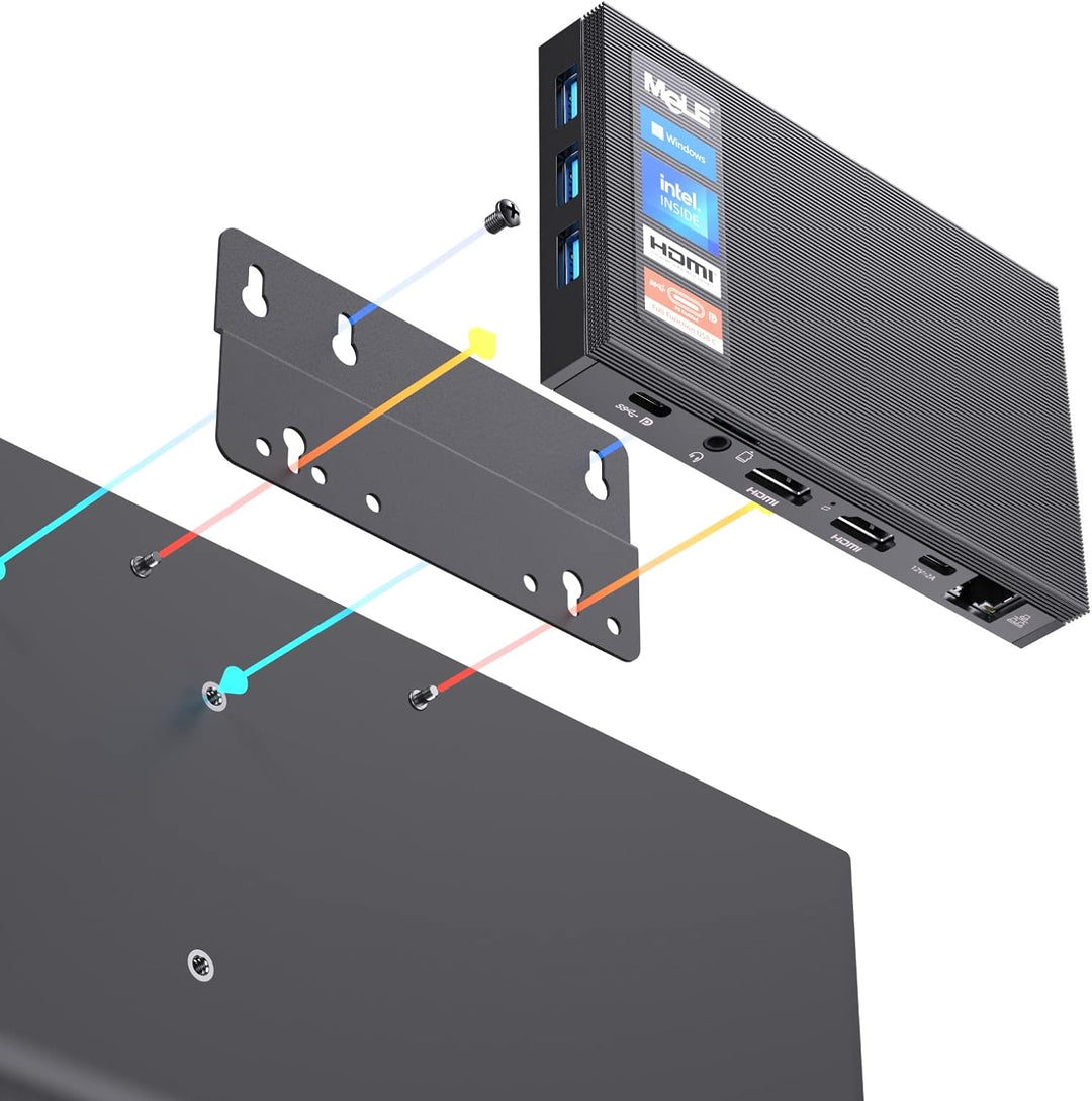 Mele Quieter 3C Lüfterloser Mini-PC N5105, Kleiner Computer, LPDDR4, Win11, HDMI 4K, Wi-Fi 6, Gigabi