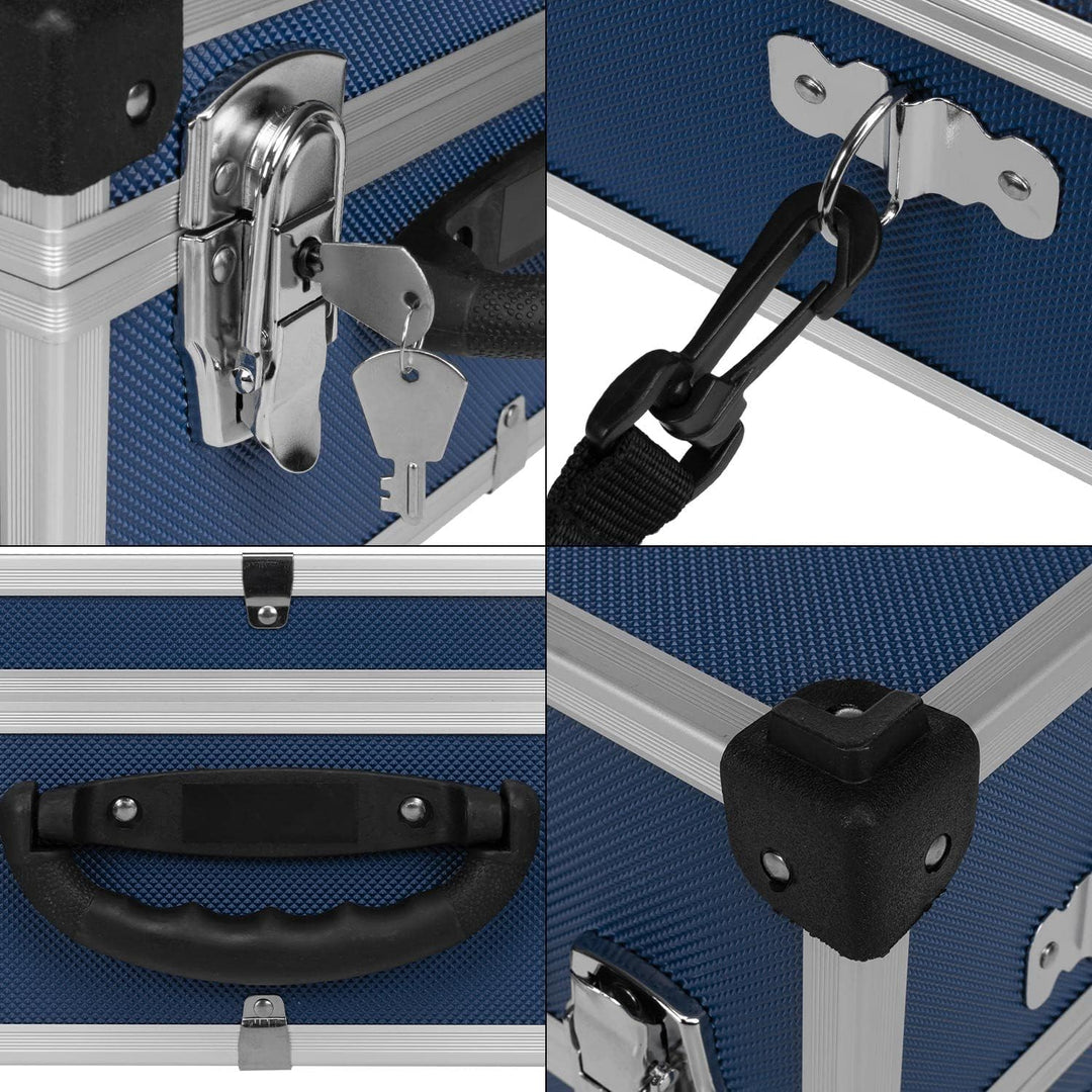 anndora Werkzeugkoffer 70106 Aluminium Rahmen Koffer - Werkzeugkiste 32,5 x 25,5 x 17,5 cm mit Neopr