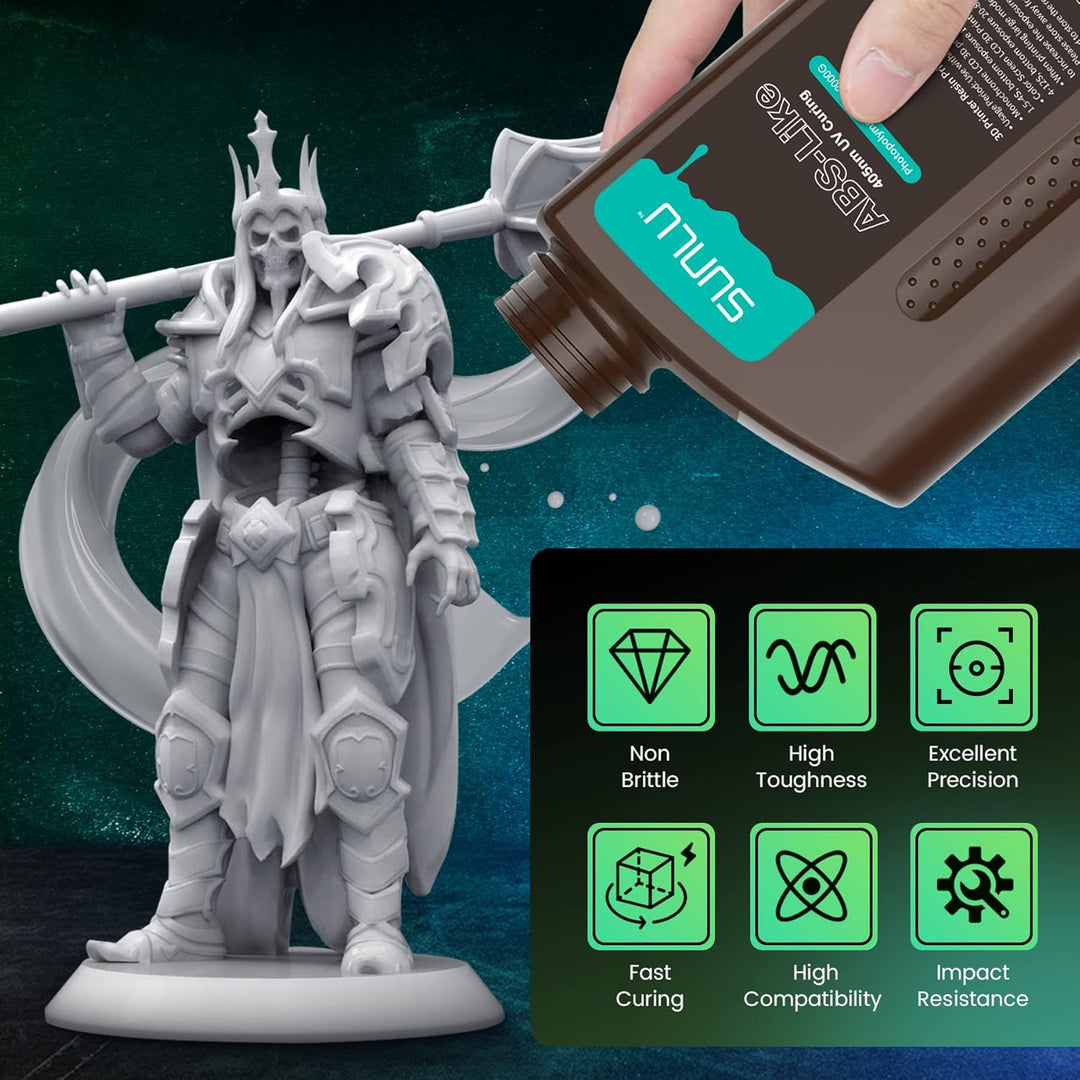 SUNLU ABS-Like 3D Drucker Resin 1KG, 405nm UV-härtendes Standard Photopolymer Schnellharz für den LC