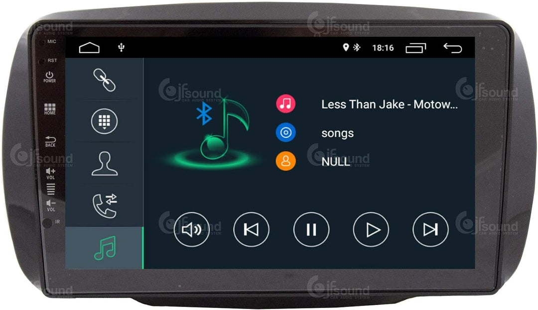 Costum fit Autoradio für Smart 453 Android GPS Bluetooth WiFi Dab USB Full HD Touchscreen Display 9"