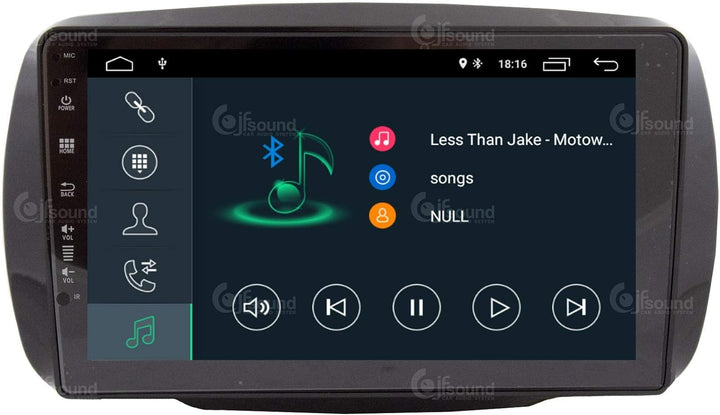 Costum fit Autoradio für Smart 453 Android GPS Bluetooth WiFi Dab USB Full HD Touchscreen Display 9"