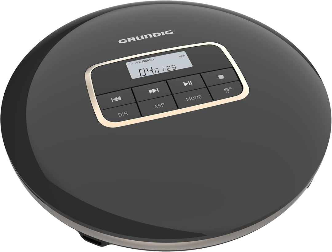 Grundig GCDP 8500, tragbarer CD-Player, Schwarz/Silber