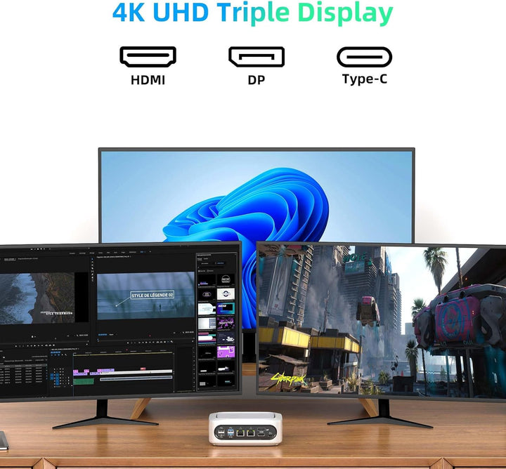 AWOW Mini PC Windows 11 Pro Intel i9-11900H (8C/16T, bis zu 4.9Ghz), 32GB DDR4 512GB/1T NVME SSD Min