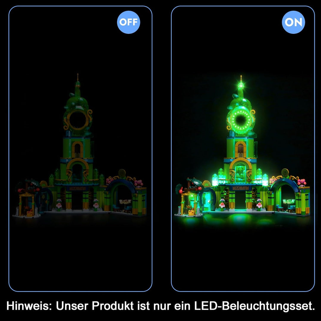 LocoLee Licht Set Kompatibel mit Lego Willkommen in Emerald City 75684, Nur Lichter Set, Licht Beleu