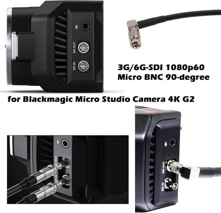 HangTon 6G SDI Videokabel für Blackmagic Video Assist 4K 5" Monitor DJI Lightbridge 2, HD Micro BNC