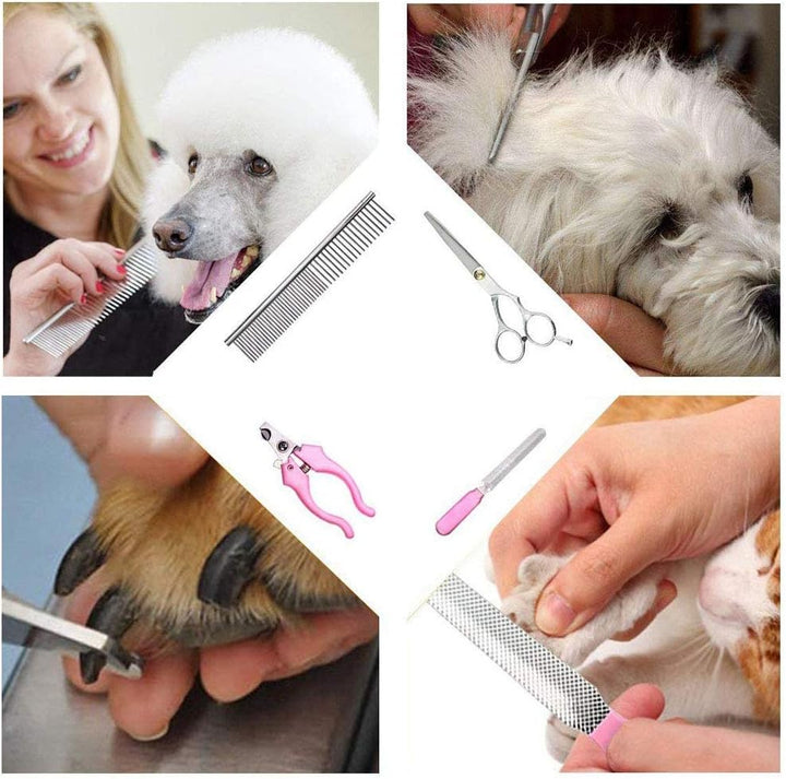 eSynic Tierhaarschneidemaschine Profi Pfotentrimmer Hund Katze Elektrische Fellpflege Krallenpflege