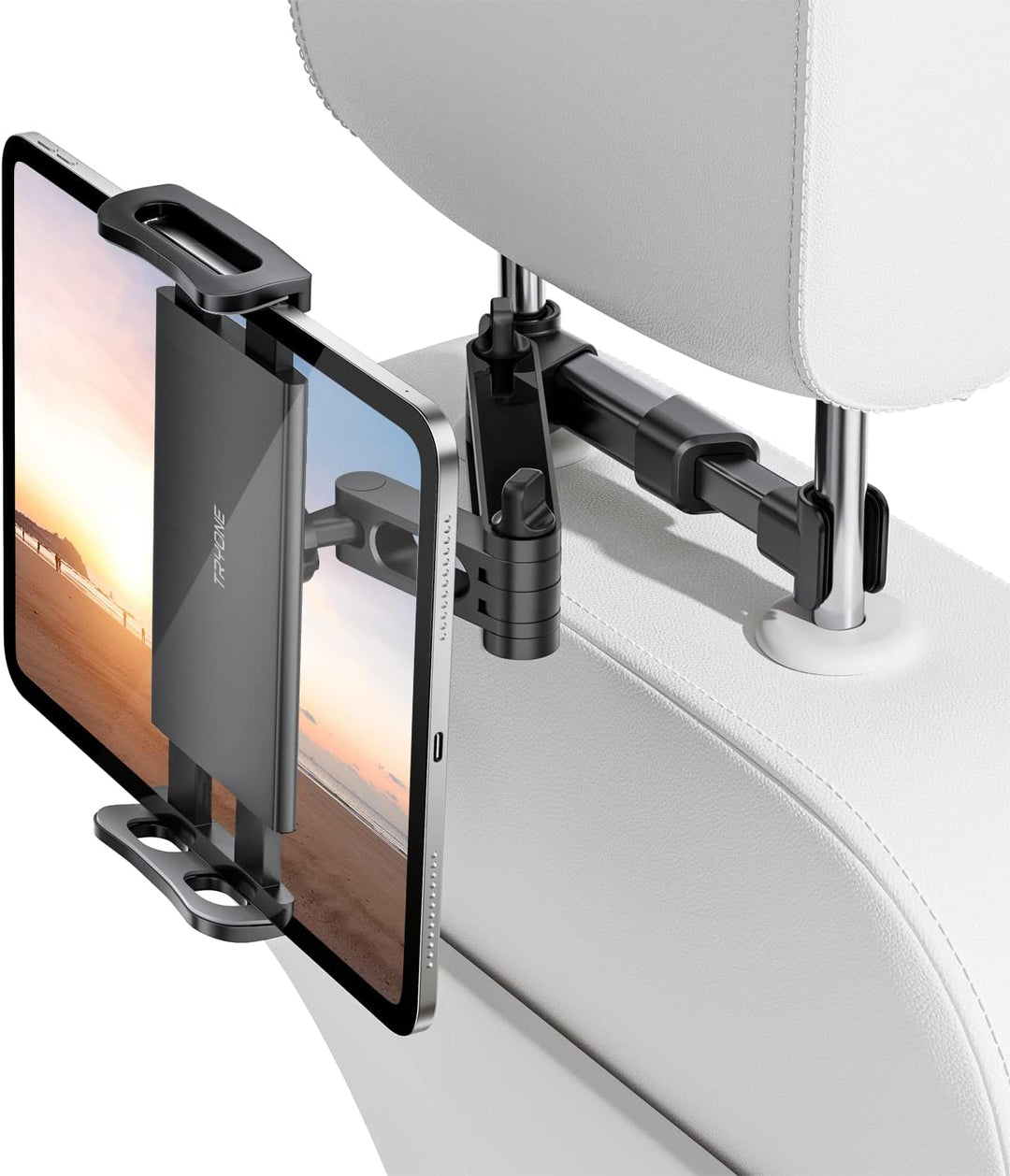 TRYONE Tablet Halterung Auto, Tablet Halter Kopfstütze - Ausziehbare KFZ-Kopfstützenhalterung für iP