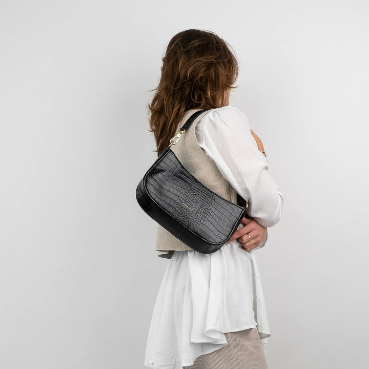 Expatrié Umhängetasche Damen Klein - Féline - Kleine Tasche - Elegante Schultertasche aus veganem Ku