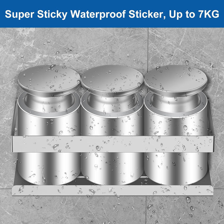 UUlioyer Duschablage ohne Bohren, Duschregal aus Edelstahl SUS304, 2 Stück Badezimmer Regal Organize