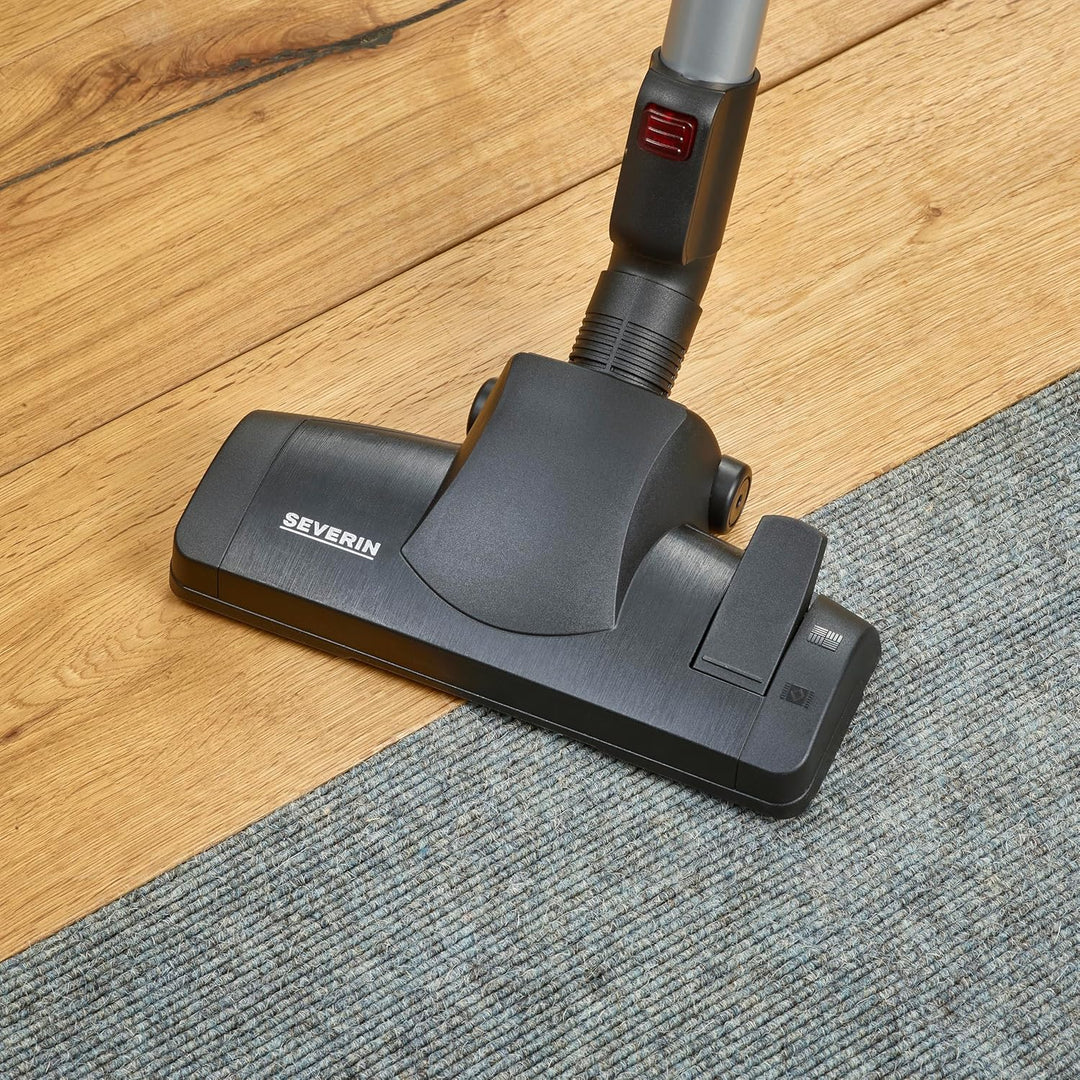 SEVERIN BC7047 7047, Staubsauger, weiss-rot 4L, Weiss/Rot, 850 W, 4L, Weiss/Rot, 850 W