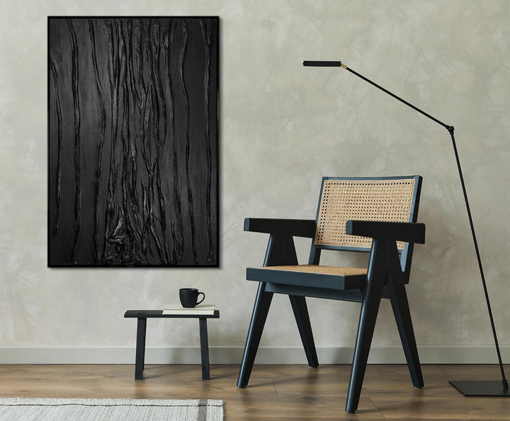 YS-Art XXL Abstrakt Acryl Gemälde auf Leinwand mit Rahmen Samt handgemalte Wandbilder Wohnzimmer Woh