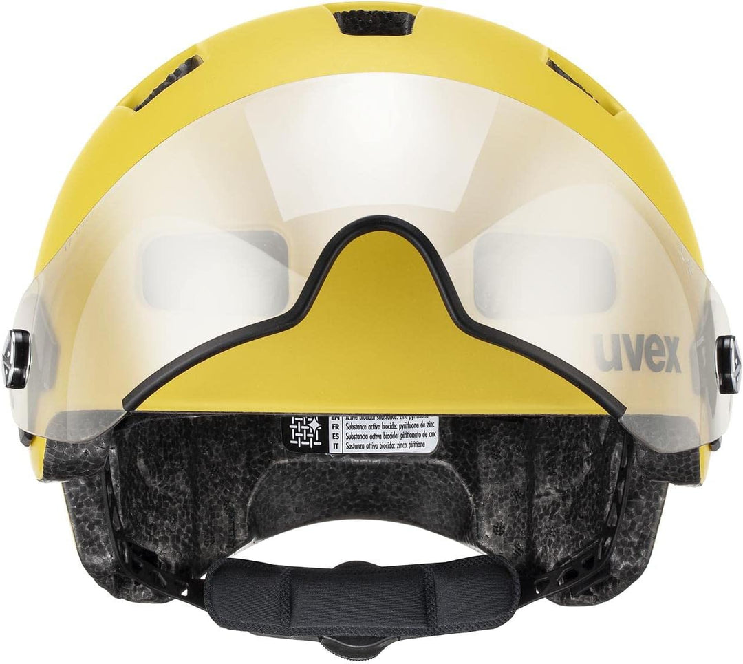 Uvex Rush Visor City Fahrrad Helm matt gelb 2023 55-58 cm, 55-58 cm