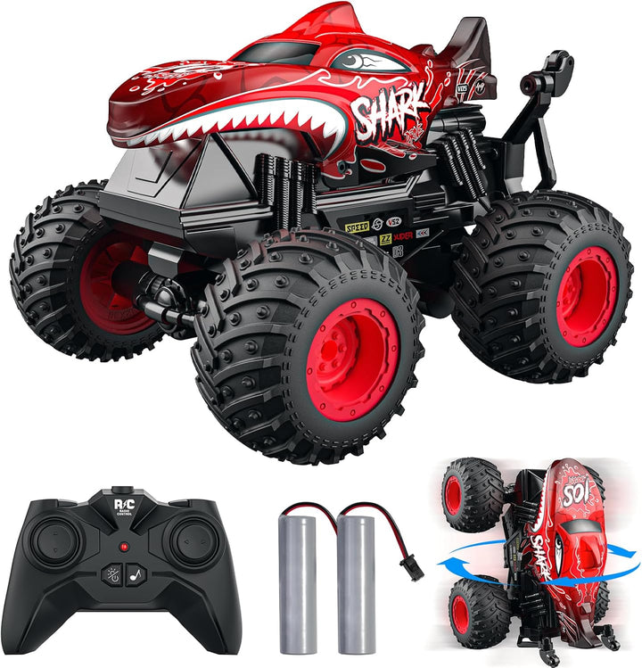 ACAMMZAR Ferngesteuertes Auto, 2.4GHz 20+km/h Ferngesteuertes RC Monster Truck mit 2 Akkus 60 Mins+,