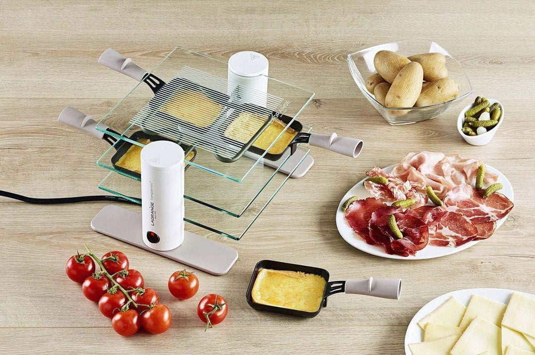 LAGRANGE Raclette Multifunktions-Raclette 009408, 4 Stück, transparent