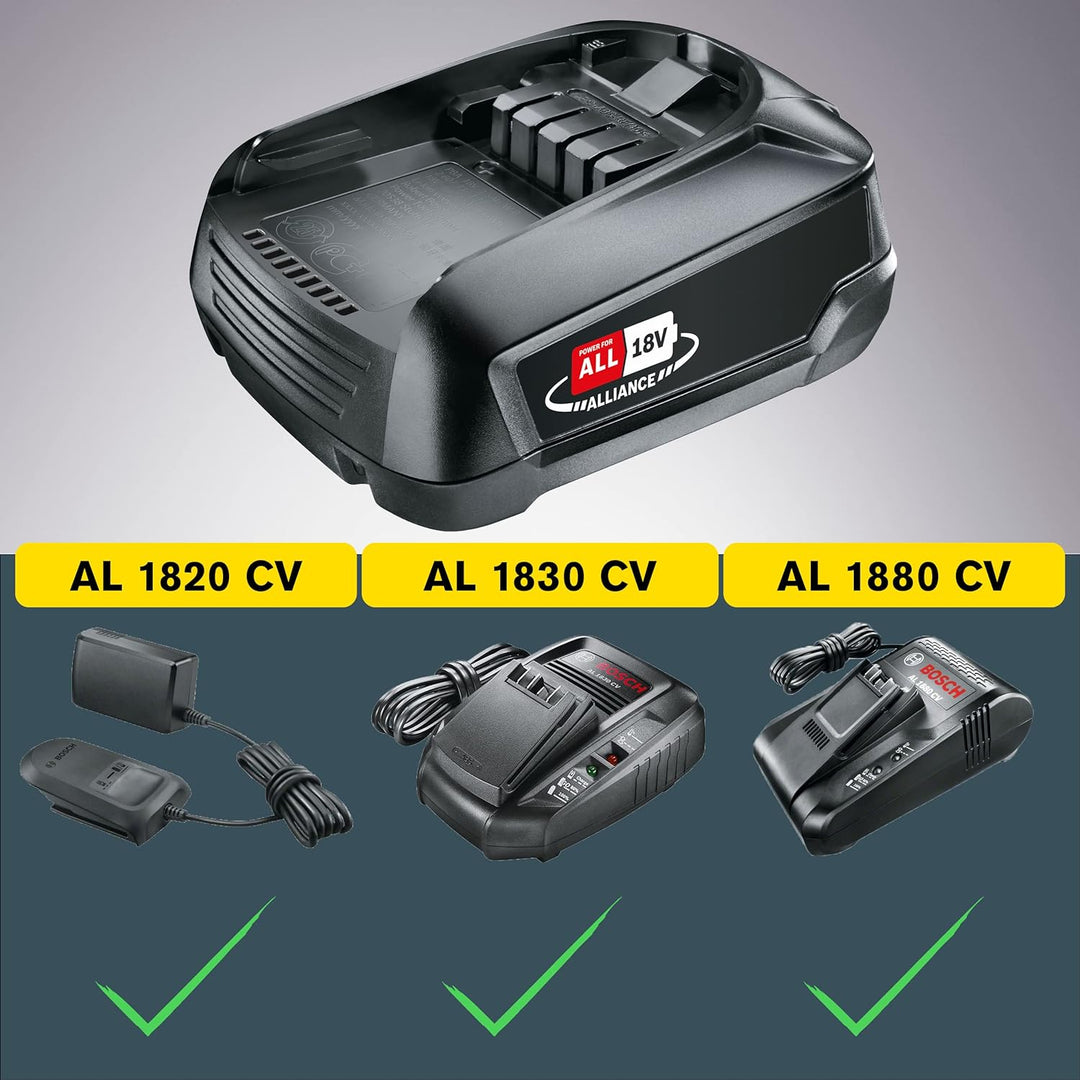 Rapid Bosch Akku 18V 2,5 Ah Power For All, 18V PBA Batterie für Alle P4A Akkuwerkzeuge von Bosch, Ga
