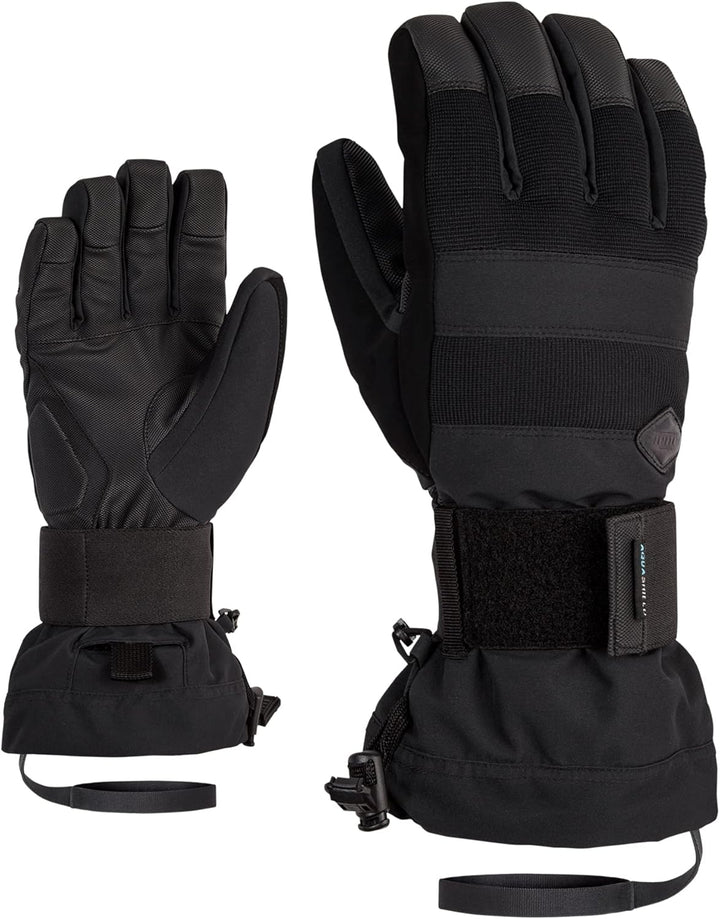 Ziener Herren Milo Snowboard-Handschuhe/Wintersport | wasserdicht, atmungsaktiv Protektor 8 Schwarz,