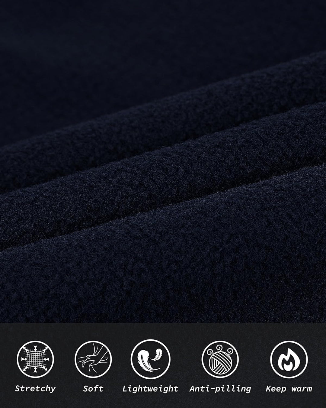 33,000ft Herren Fleece Weste Jacke Standkragen Ultraleicht Outdoor Ärmellose Fleecejacke Gilets Tops