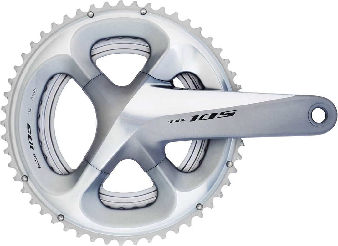 Shimano Unisex – Erwachsene 105 Kettenradgarnitur, Silber, Einheitsgrösse