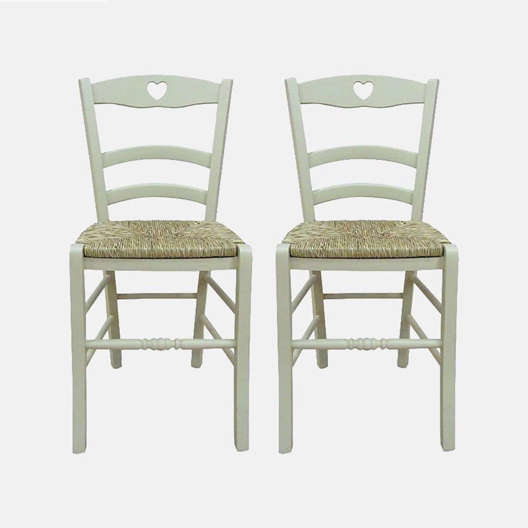 Dmora Set aus 2 klassischen Holzstühlen, für Esszimmer, Küche oder Wohnzimmer, Made in Italy, cm 45x