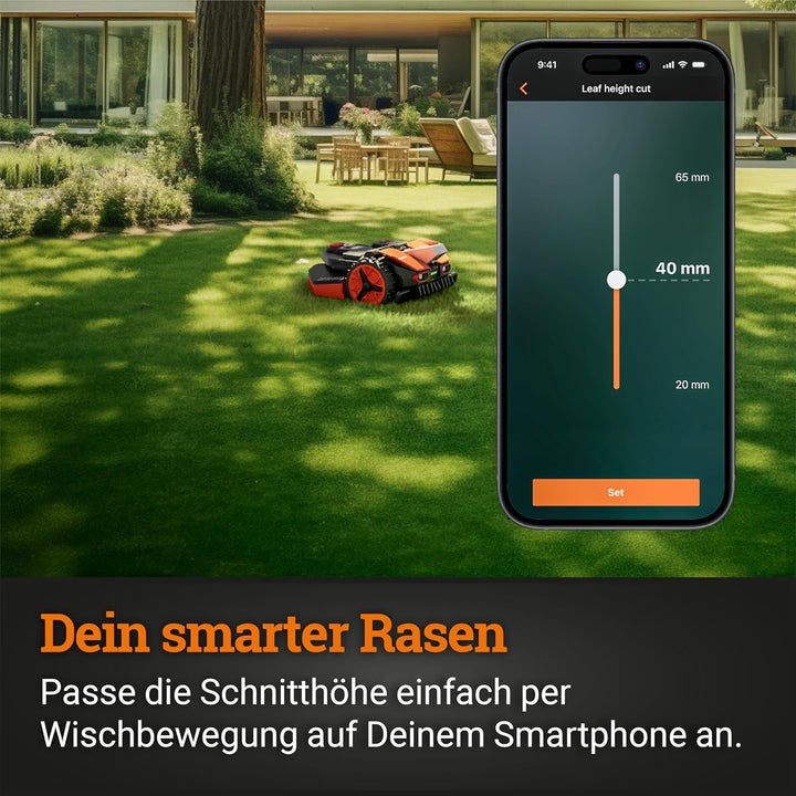 WORX Landroid Vision L1600 Mähroboter WR216E.1 für Gärten bis 1600m², AI Rasenmäher Roboter ohne Beg