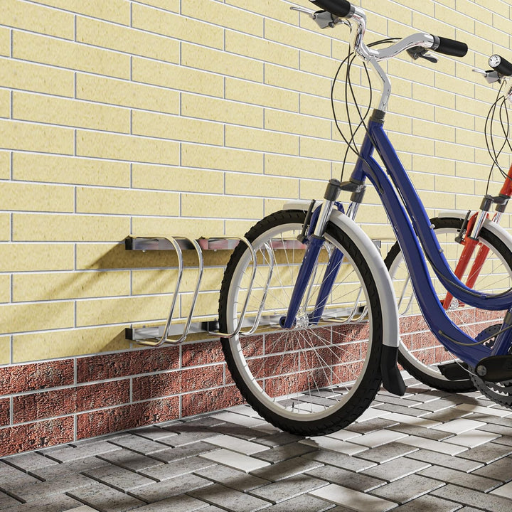 WOLTU Fahrradständer für 5 Fahrräder Fahrradhalterung auf dem Boden Aufstellständer für Fahrradaufhä