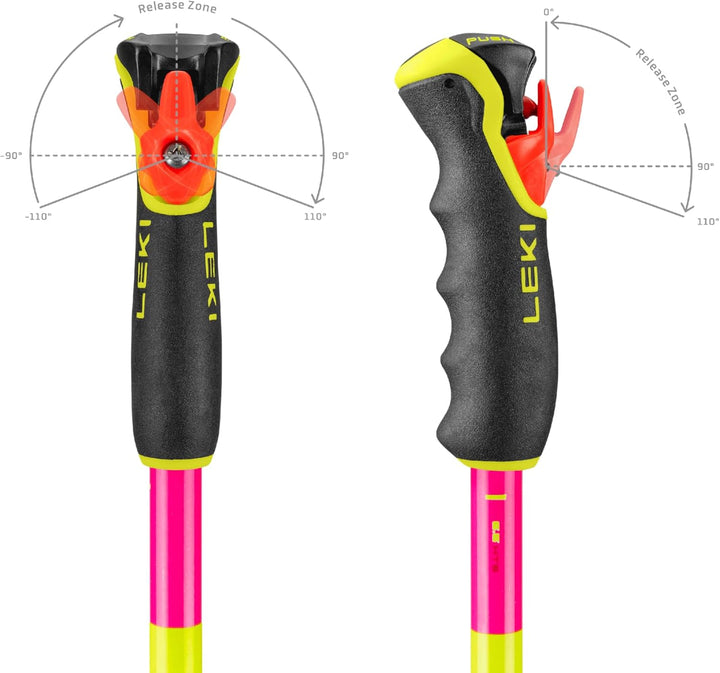 LEKI Spitfire 3D Skistöcke neonmagenta-neonyellow-berry 120, neonmagenta-neonyellow-berry 120