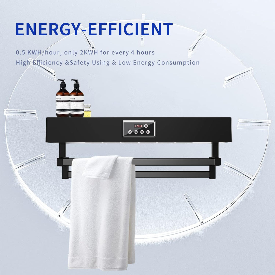 QL Handtuchhalter Elektrisch Beheizt mit UV-Desinfektion und Schneller Trocknung 500W,Handtuchwärmer