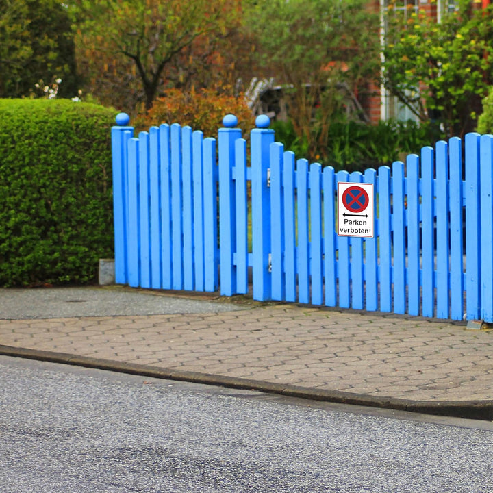 5 Stück Absolutes Halteverbot parken verboten Schild 20 x 30 cm aus stabiler PVC Hartschaumplatte 3m