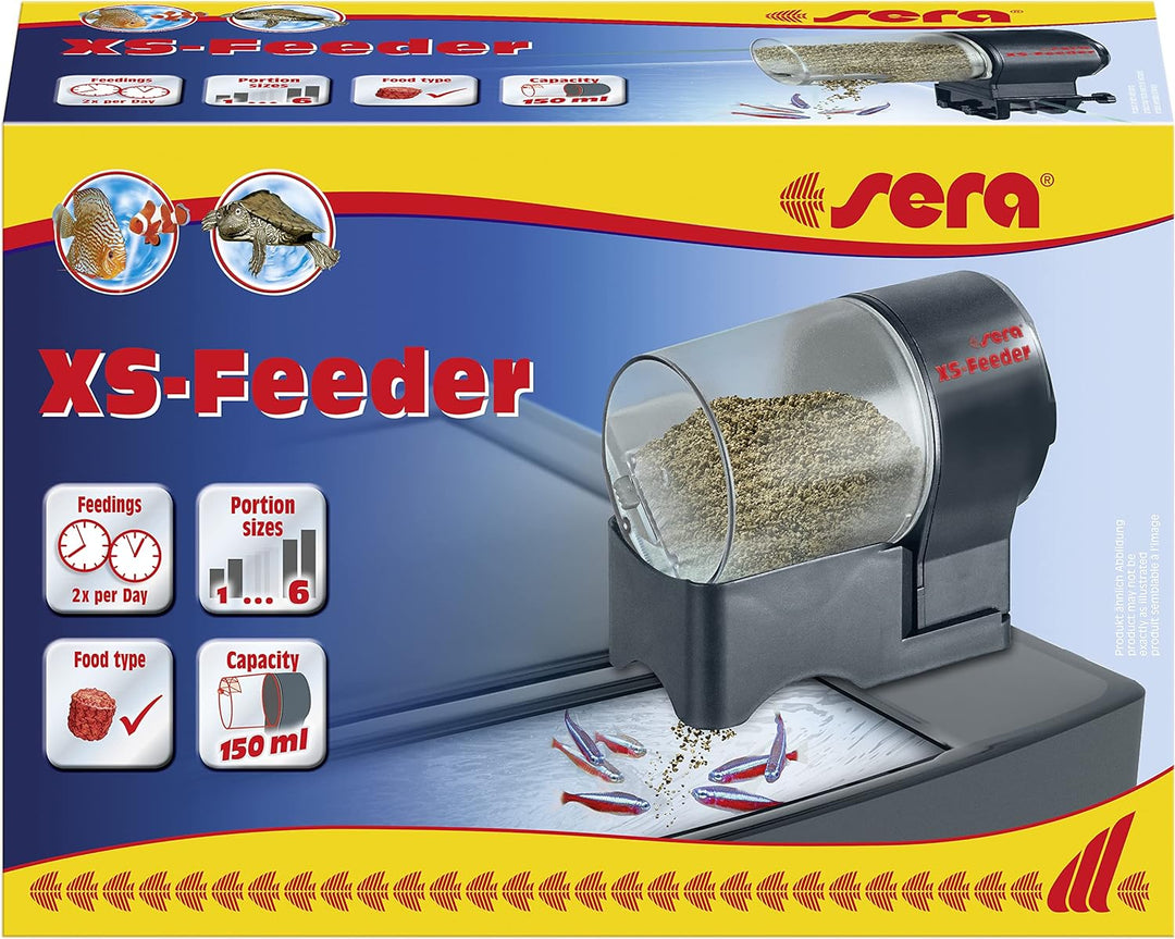 sera XS-Feeder zuverlässiger Futterautomat zur einfachen und schnellen Installation am oder auf dem