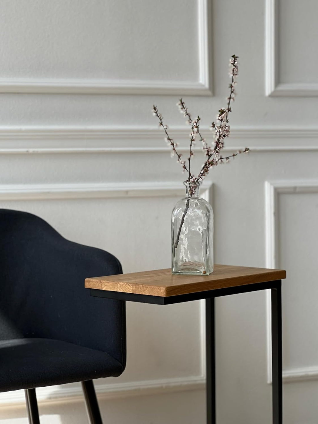 BestLoft® Beistelltisch San Jose Laptoptisch Sofatisch Betttisch Couchtisch (Gestell schwarz+Platte