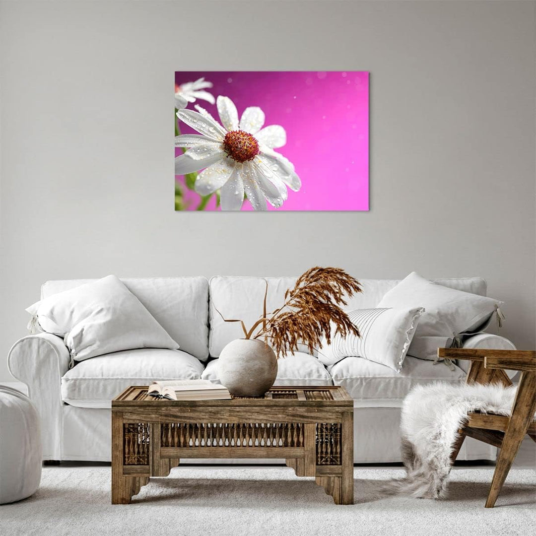 ARTTOR Bilder auf Leinwand Blume frühling garten Leinwandbild 70x50cm Wandbilder Dekoration Wohnzimm