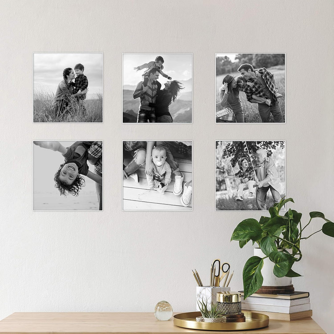 MCS Format Bilderrahmen, Galerie-Wandrahmen, Weiss, 12 x 12, 6 Stück 6er-Packung Weiss 12 x 12 in, 6