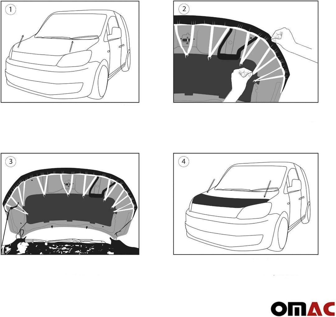 Haubenbra Bonnet Bra Steinschlagschutzmaske kompatibel mit Renault Master 2019-2023 1x Komplett Moto