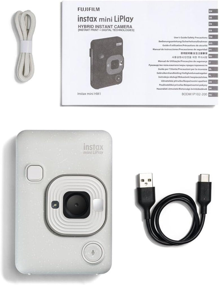 INSTAX Mini LiPlay 2 Digital Hybrid Camera Misty White, Misty White