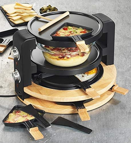Raclette-maschine 8/10 personen 1500 w + grill + crêpes-hersteller - kcwood.8.super