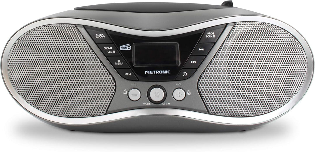 Metronic CD-Player Digital DAB/UKW/RDS, Grau/Schwarz, 477171 Black DAB+ Einzigartig, Black DAB+ Einz
