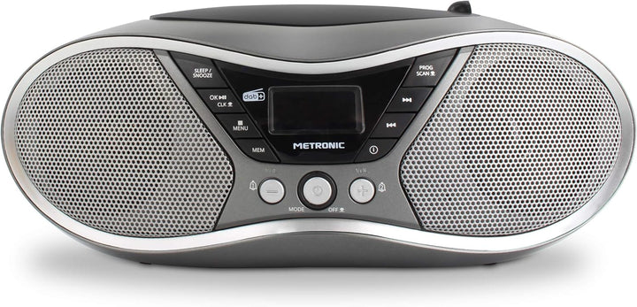 Metronic CD-Player Digital DAB/UKW/RDS, Grau/Schwarz, 477171 Black DAB+ Einzigartig, Black DAB+ Einz