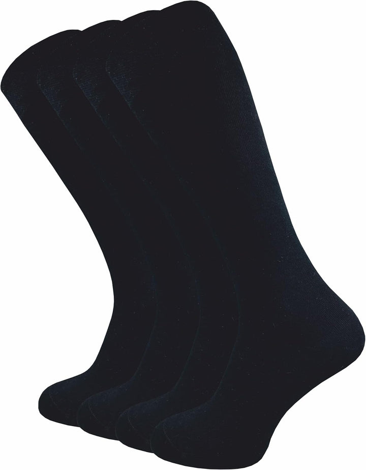 GAWILO Damen & Herren Kniestrümpfe (4 Paar) lange Socken mit Komfortbund aus 80% Baumwolle | kein Ve