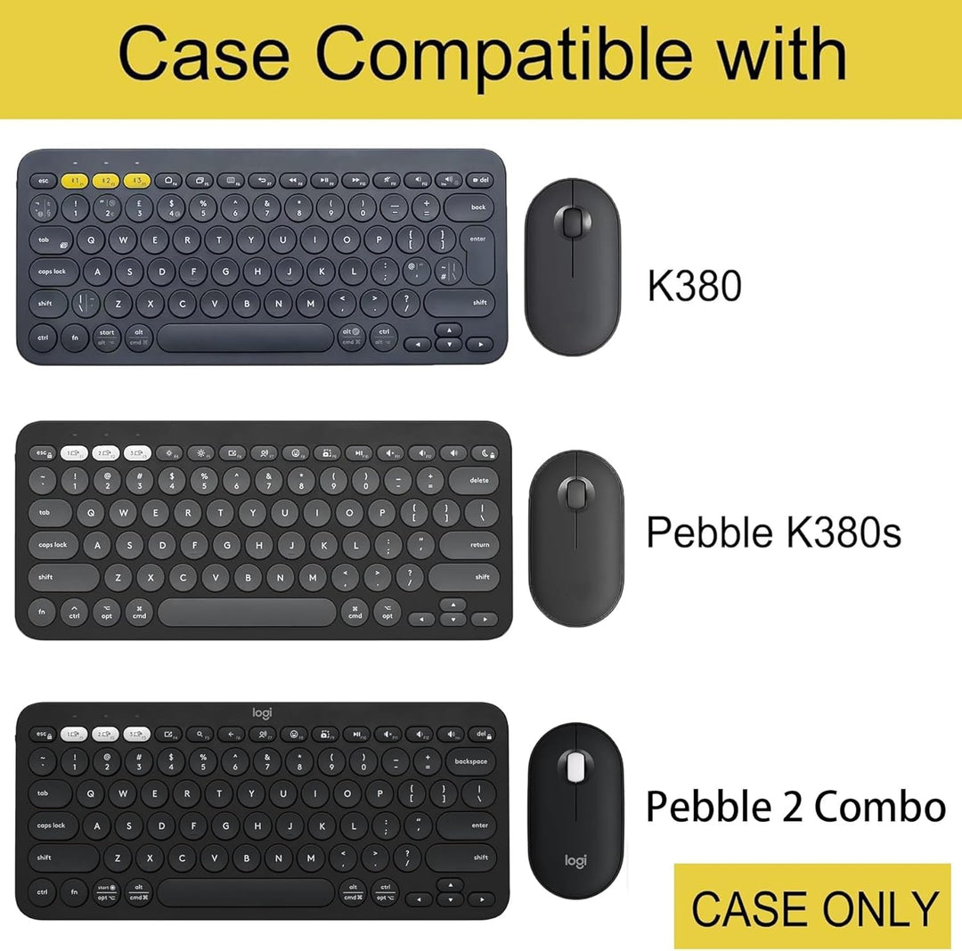 co2CREA Hart case Tasche für Logitech K380 /Pebble Keys 2 K380s Kabellose Bluetooth-Tastatur Pebble