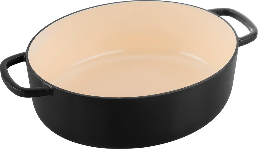 BALLARINI Bellamonte Auflaufform, Bräter, Dutch Oven, Emailliertes Gusseisen, Oval, 31 cm, 5,5 L, Sc