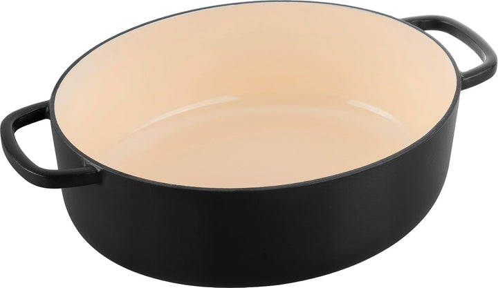 BALLARINI Bellamonte Auflaufform, Bräter, Dutch Oven, Emailliertes Gusseisen, Oval, 31 cm, 5,5 L, Sc