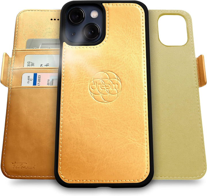 Dreem Fibonacci iPhone 13 Brieftaschen-Etui / 2-in-1 stossfestes Etui und abnehmbares Folio aus vega