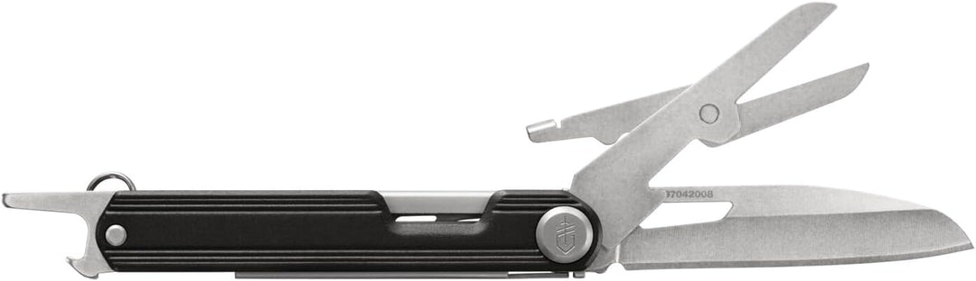 Gerber Taschenmesser mit 4 Funktionen, Multitool mit glatter Klinge, ArmBar Slim Cut, Dunkelgrau, Ed