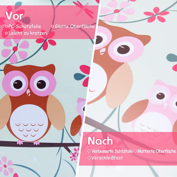 COSTWAY 2tlg Kinderkoffer + Rucksack, Kindertrolley aus Kunststoff, Kindergepäck, Kinder Kofferset H