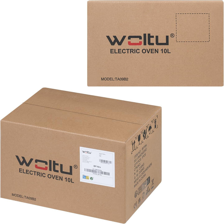 WOLTU Mini Backofen 12 Liter, 800 Watt Toasterofen | Pizzaofen | Krümelblech mit Timer Minibackofen