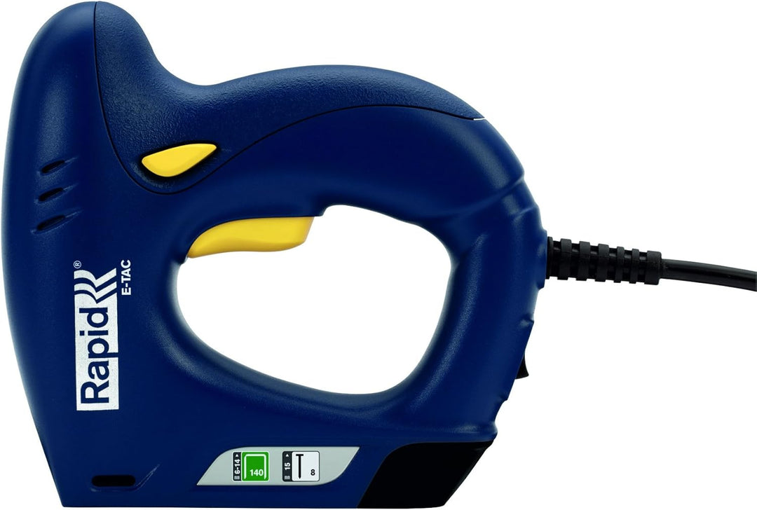 Rapid Elektrotacker E-tac, Tacker für Holz und Folien, Leicht, für Klammern Typ 140, 6-14mm und Näge