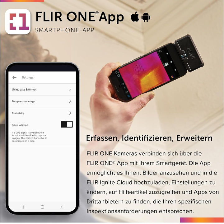 FLIR ONE Pro - iOS - Professional Grade Thermal Camera for Smartphones - with VividIR and MSX Image