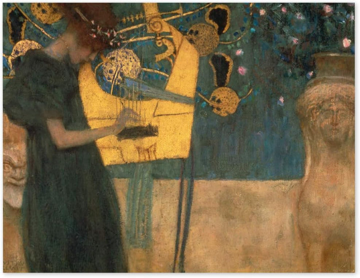 JUNIWORDS Poster, Gustav Klimt, Die Musik, 77 x 60 cm, 77 x 60 cm