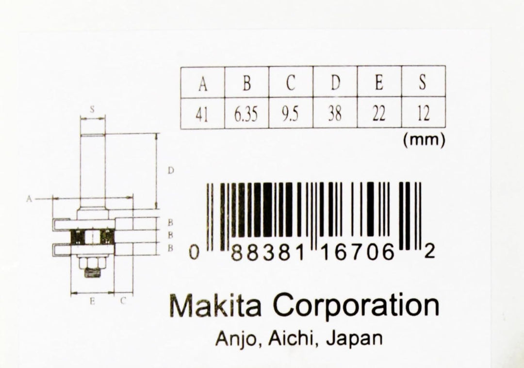 Makita Fräser Verbinden, 12 mm, D-12027